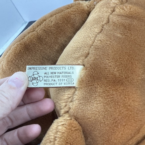 Heritage Collection Wrinkles Dog Hand Puppet Vintage Plush Gray Nose Ganzbros - Picture 6 of 7